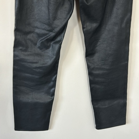 AG Adriano Goldschmied Caden Leatherette Tailored Trousers Black Pant Sz 24 - Picture 10 of 16